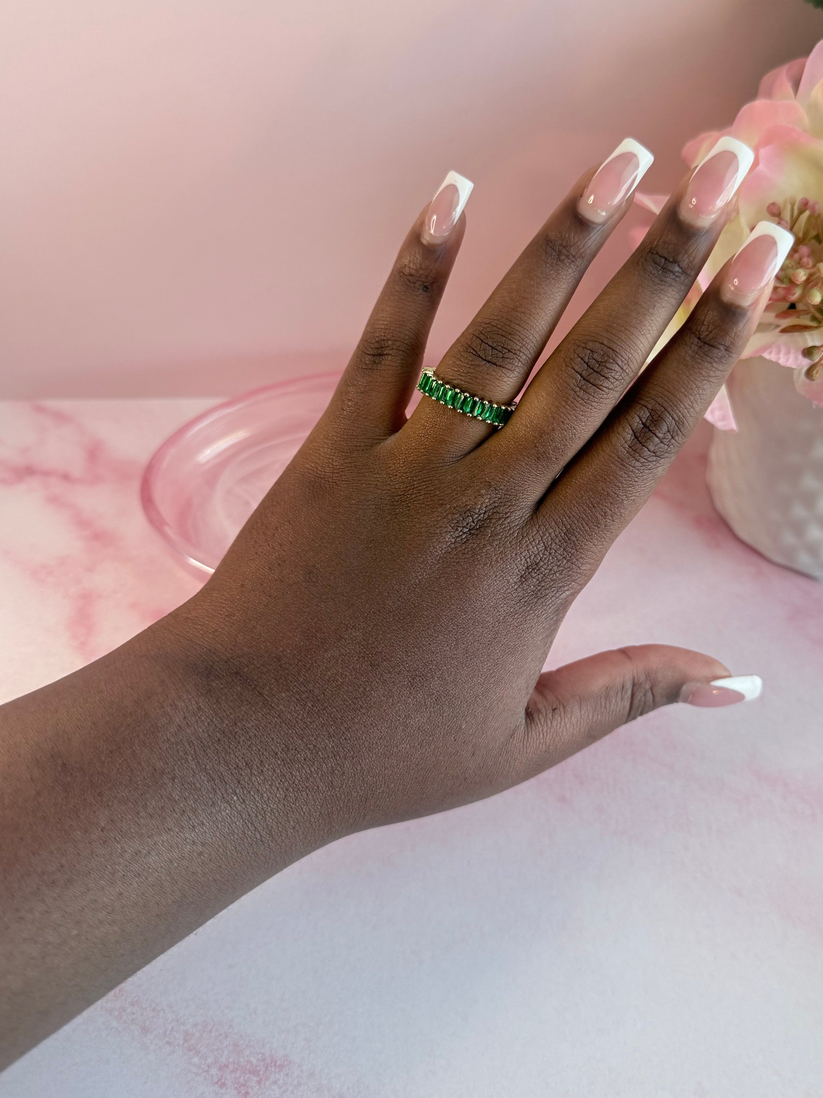 Green Eternity Band Ring