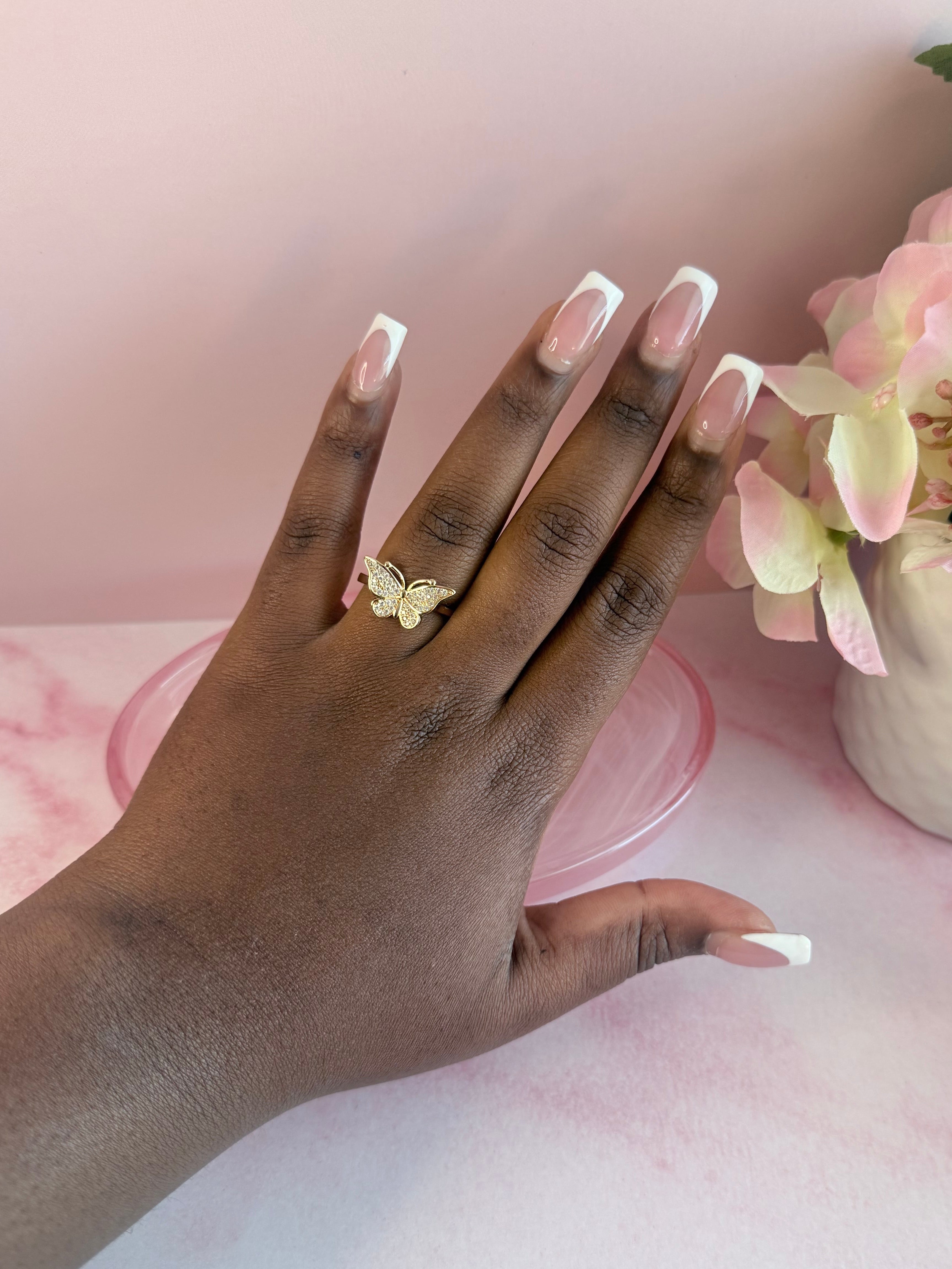 Pavé Butterfly Ring