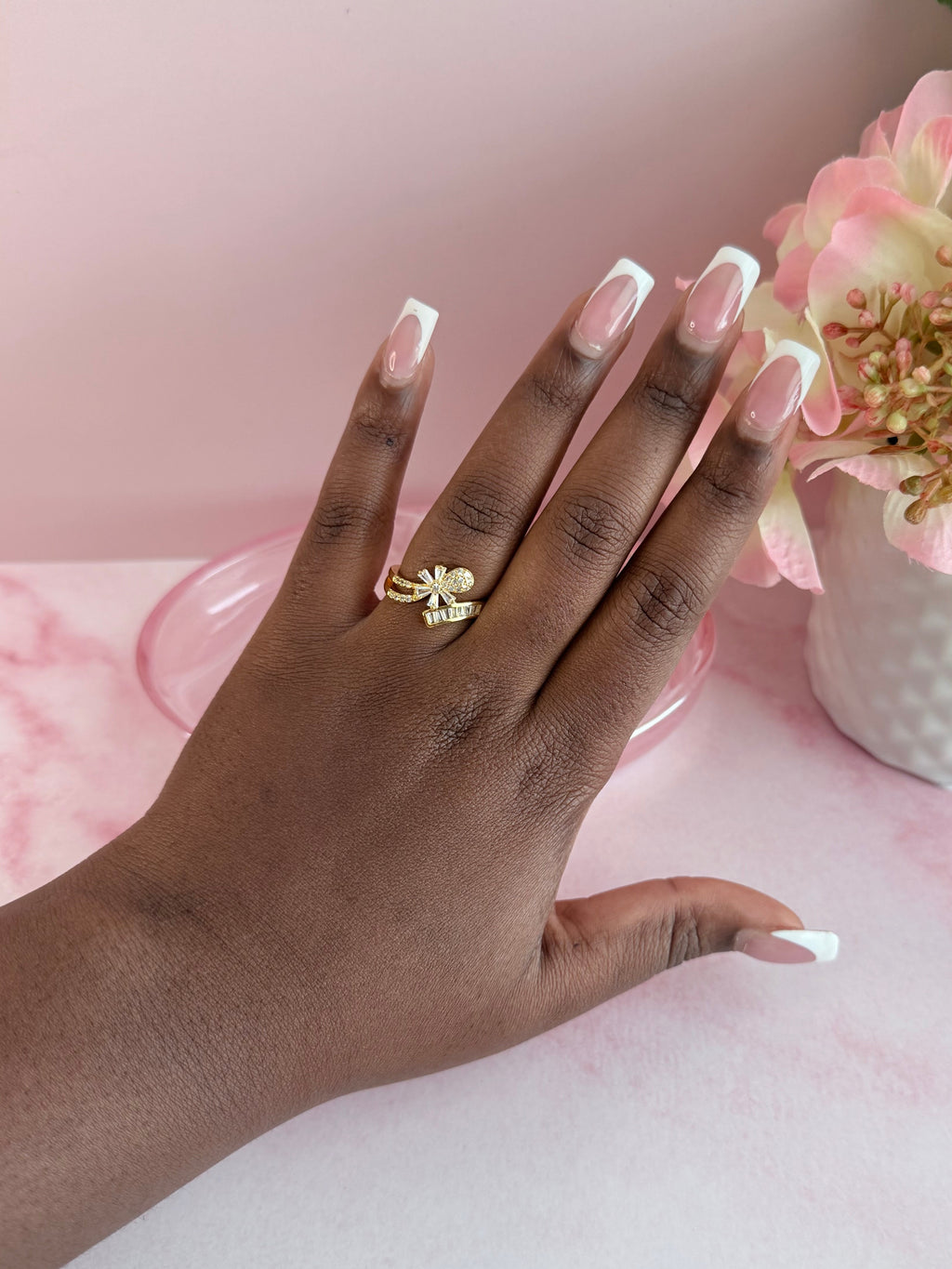 Flower Wrap Pavé Ring