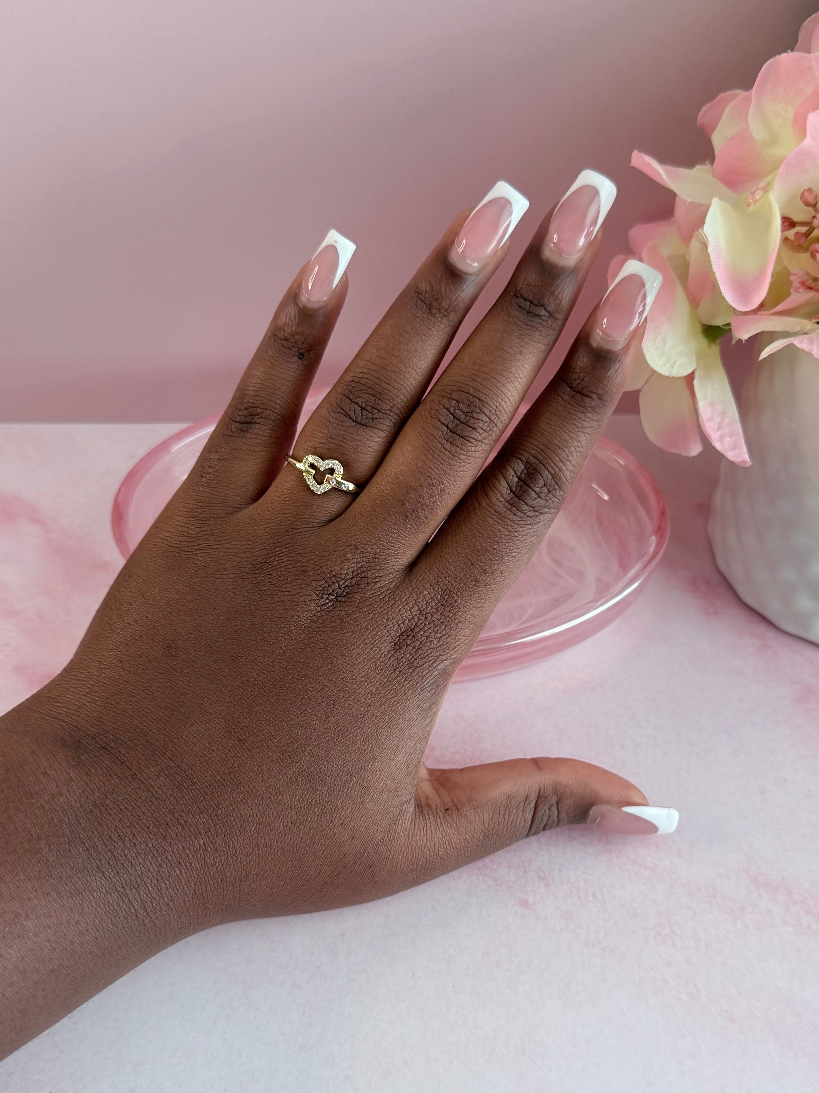 Open Heart Belt Ring