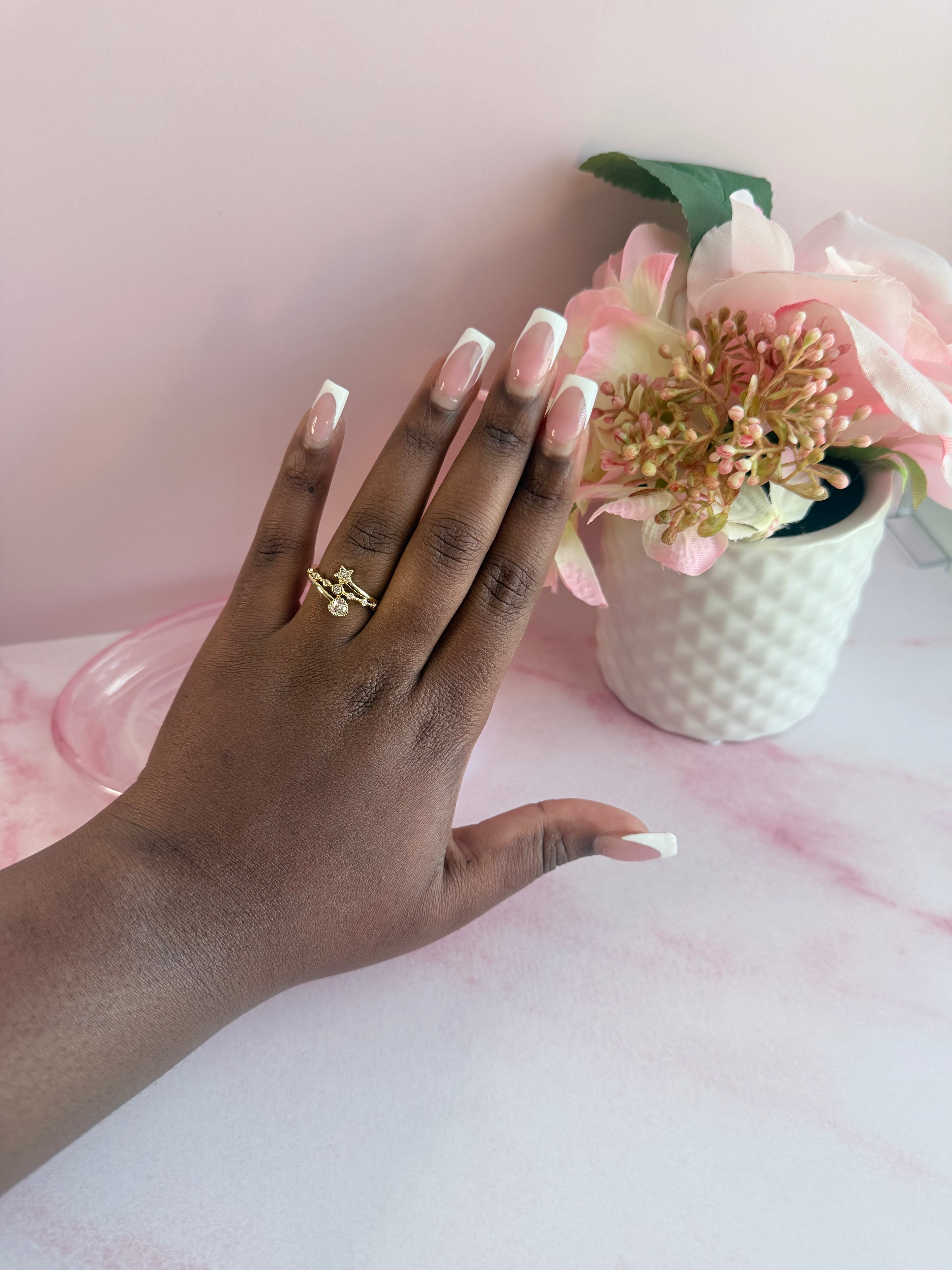 Star Heart Wrap Ring