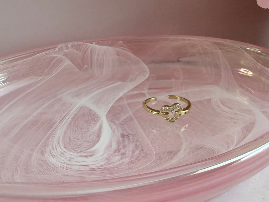 Open Heart Belt Ring