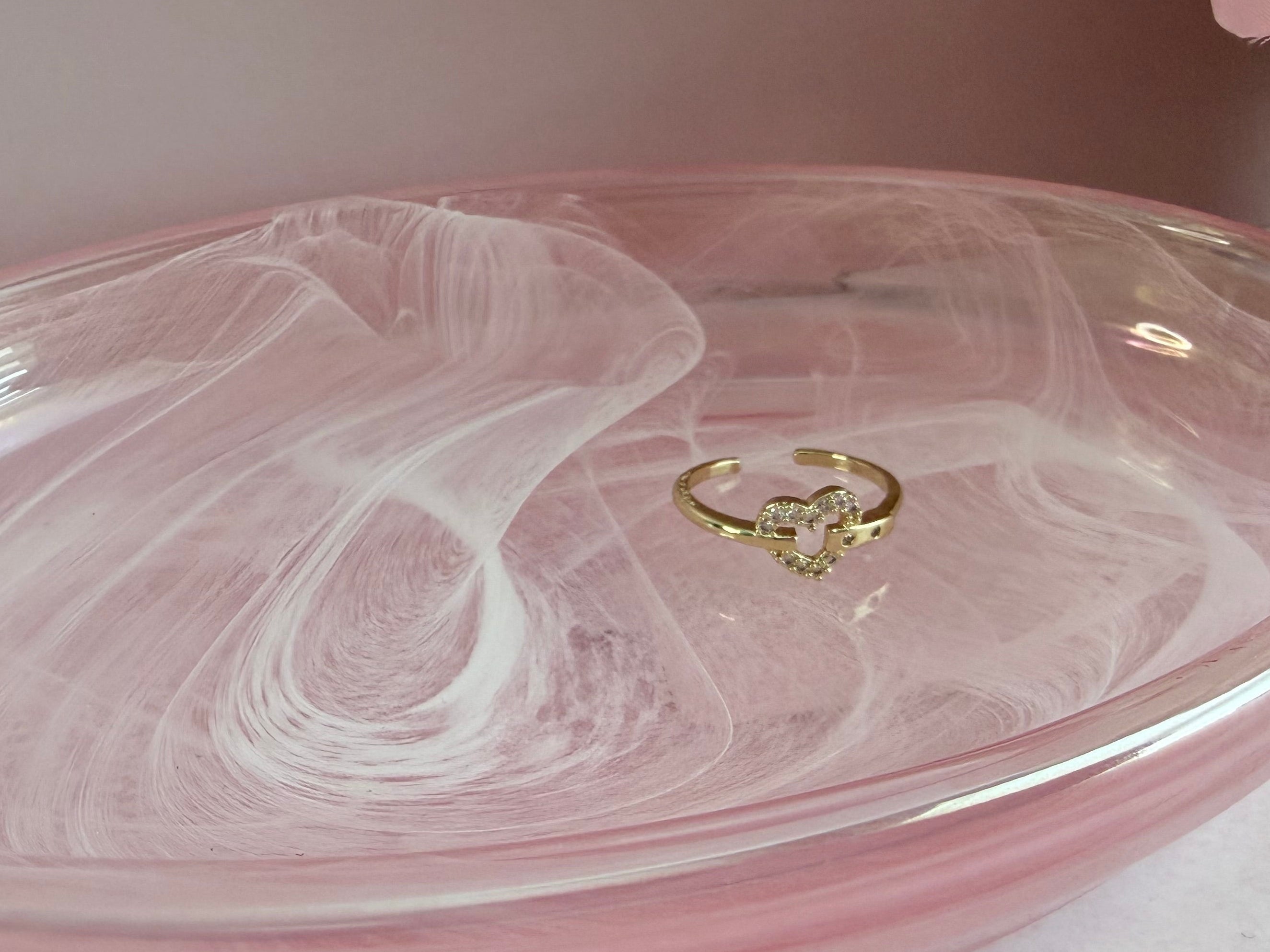 Open Heart Belt Ring